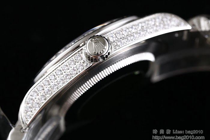 ROLEX勞力士 特別推薦新款 勞力士滿天星鑲鑽系列 電鍍18K金土豪金 純手工四爪鑲鑽 全自動機械表 高檔男表  wssb4600